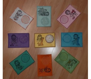 Stickserie ITH - Mug Rugs Sewing Girls